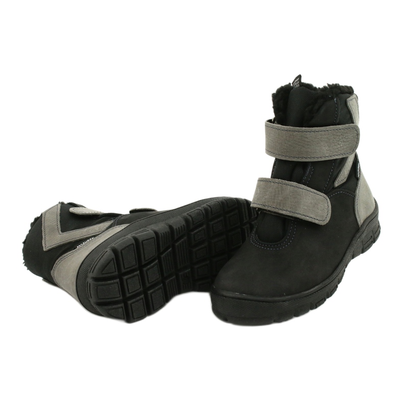 Mustat saappaat Mazurek 1351 -kalvolla harmaa 3