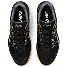 Asics Upcourt 4, mustat 1071A053 001 miesten lentopallokengät 1