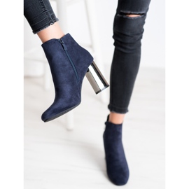 Janessa Saappaat hopealla kantapäällä laivastonsininen 1