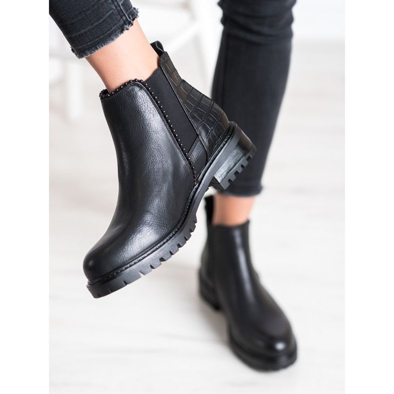 Super Me Mustat Jodhpur -kengät Snake Print 2