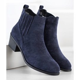 Camo Lämpimät mokkanahkakengät laivastonsininen 1