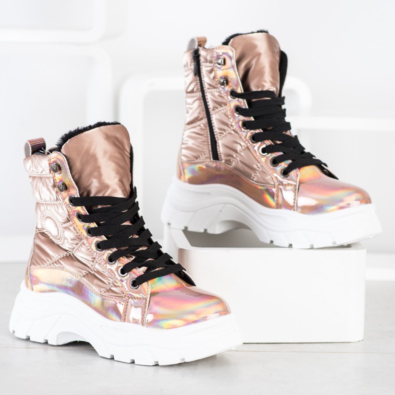 SHELOVET Muoti tikatut ansat kultainen 1