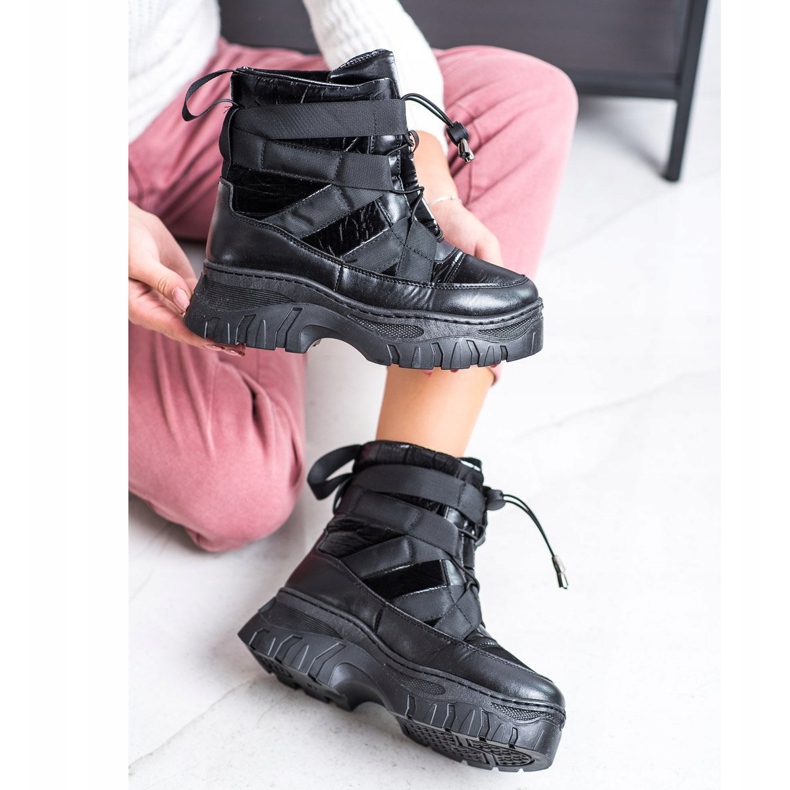 SHELOVET Mustat lumisaappaat lämpenevillä 2