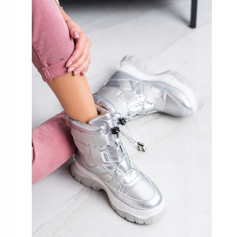 SHELOVET Lämmittävät hopeiset lumisaappaat hopea 2