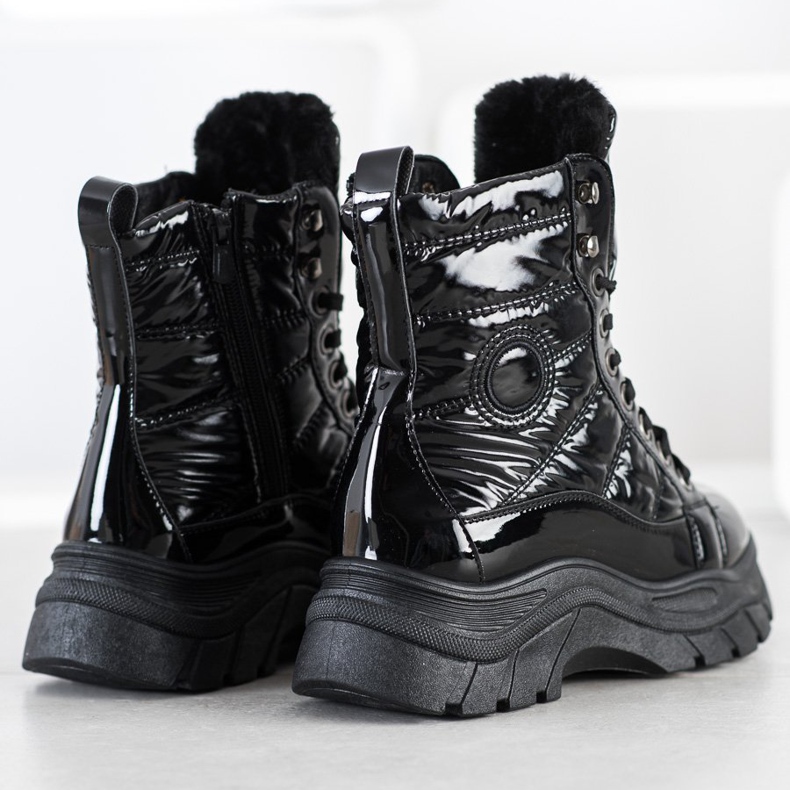 SHELOVET Muoti tikatut ansat musta 1