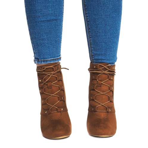 Saappaat korkokenkällä H253 Camel ruskea 2