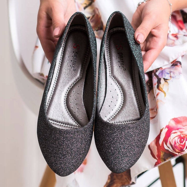 Seastar Kimaltelevat ballerinat hopea harmaa 2