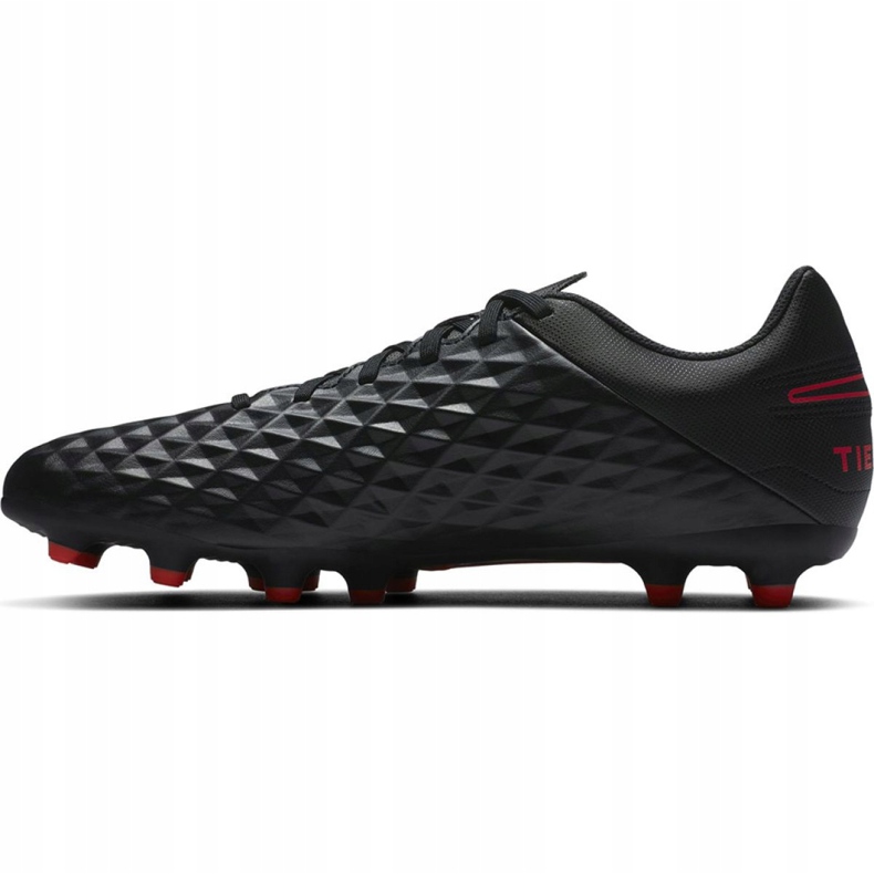 Nike Tiempo Legend 8 Club FG / MG M AT6107 060 jalkapallokengät musta, punainen, musta/hopea musta 2