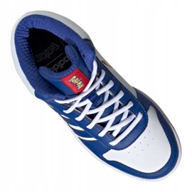 Adidas Hoops Mid 2.0 Jr FW3167 kengät valkoinen sininen 3