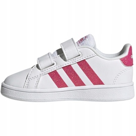 Tytön kengät adidas Grand Court valkoinen ja vaaleanpunainen EG3815 1