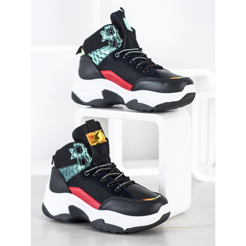 SHELOVET Värikkäät lenkkarit musta monivärinen 1