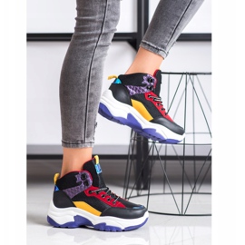 SHELOVET Värikkäät lenkkarit musta monivärinen 1