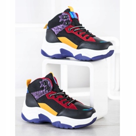 SHELOVET Värikkäät lenkkarit musta monivärinen 2