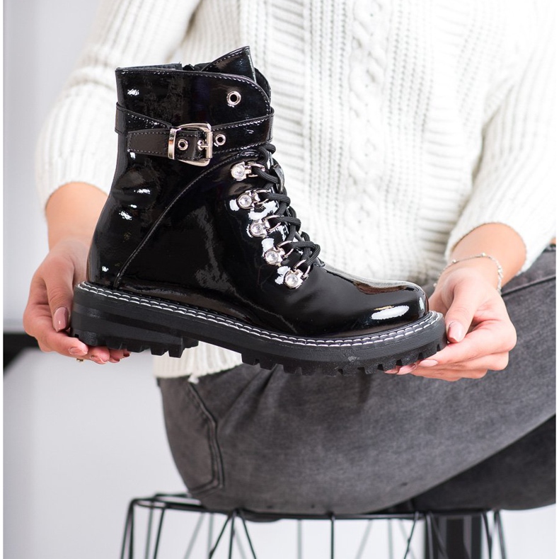 SDS Muodikkaita lakattuja ankkureita musta 2