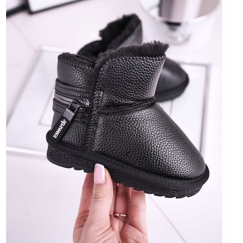 Apawwa Lasten mustat lämpimät lumisaappaat antavat lumen 2