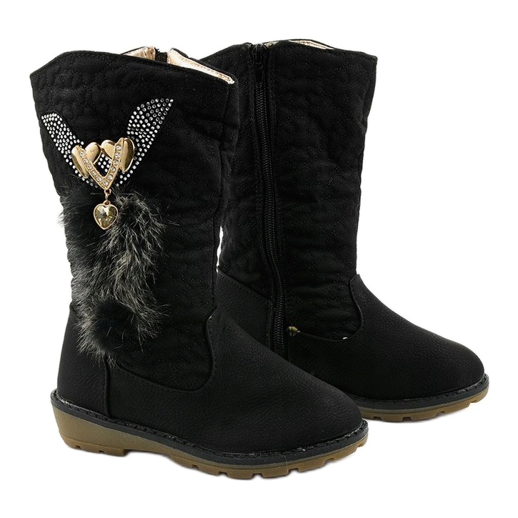 Eilris lasten eristetyt saappaat tytöille musta 2