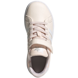 Adidas Grand Court C Jr FW4937 kengät ekru vaaleanpunainen 1