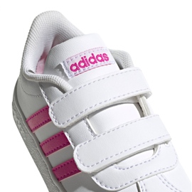 Adidas Vl Court 2.0 Cmf Jr EG3890 kengät valkoinen vaaleanpunainen 1