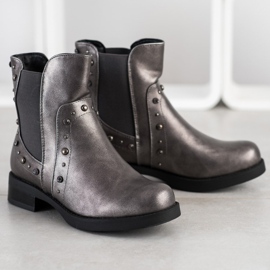 Bestelle Slip-on saappaat suihkulla ruskea hopea 1