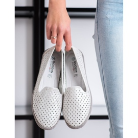 Goodin Nahkaiset avoimet herrat valkoinen hopea 1