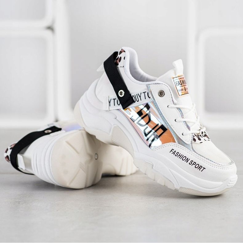 SHELOVET Muoti Urheilukengät valkoinen ruskea musta oranssi 1