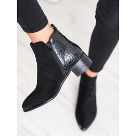 Kayla Tyylikkäät saappaat matalalla pylväällä musta 2