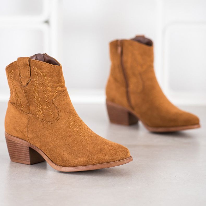 Cm Paris Tyylikkäät mokkanahkaiset saappaat ruskea 1