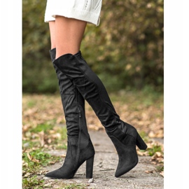 Sweet Shoes Korkeat saappaat Spitzissä musta 2