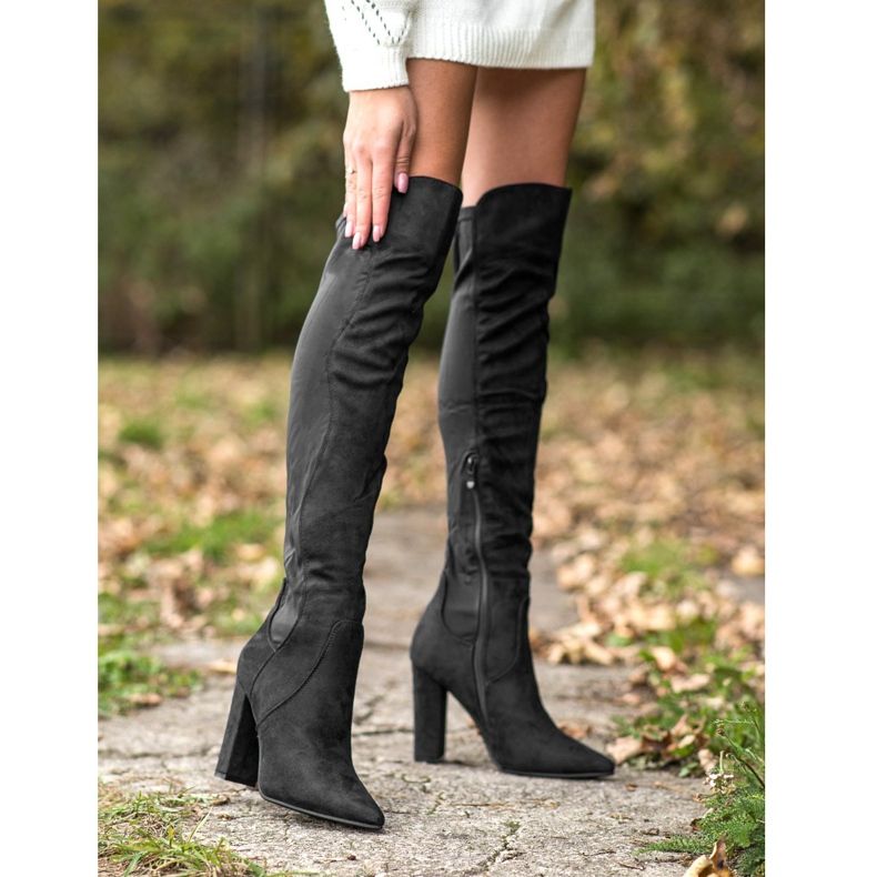 Sweet Shoes Korkeat saappaat Spitzissä musta 1