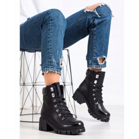 Ideal Shoes Eco -nahkatyöntekijät musta 1