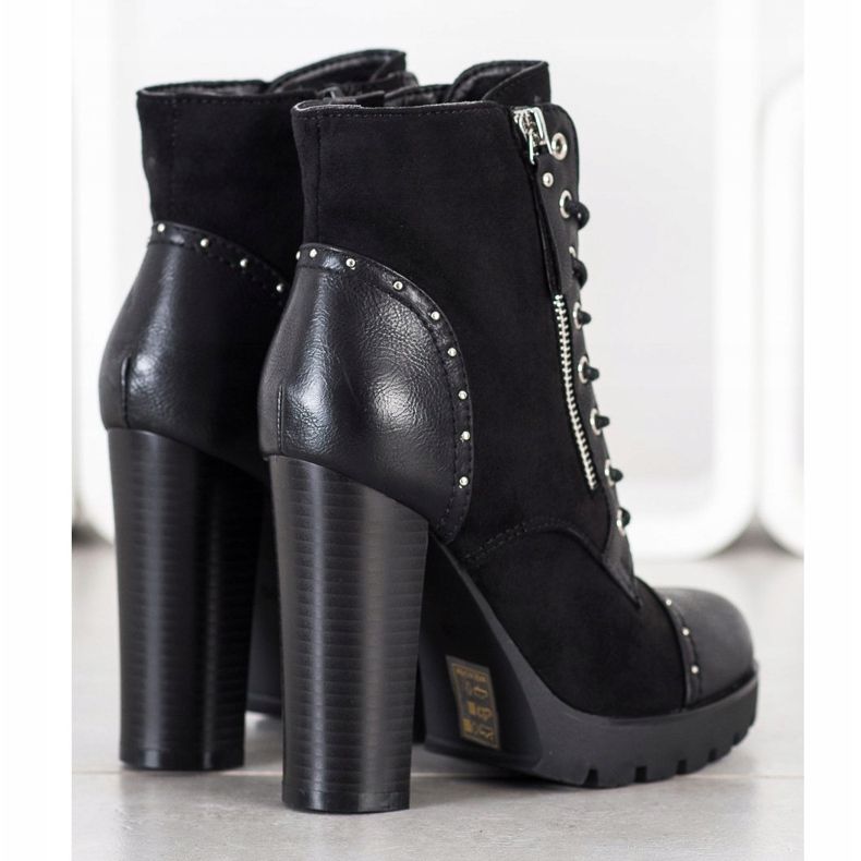 Kayla Kivisaappaat korkokengissä musta 2