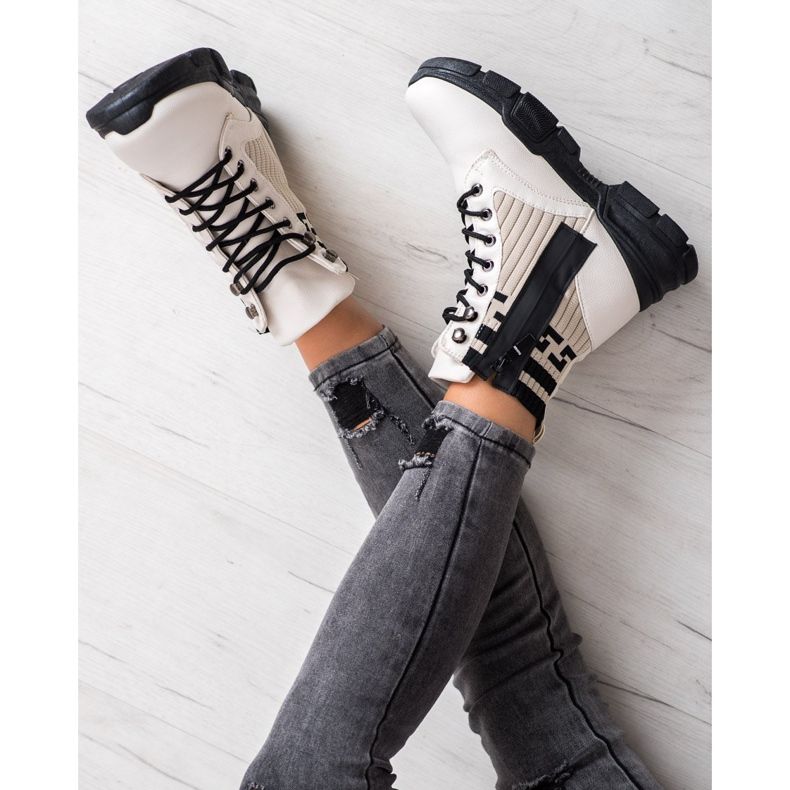 SHELOVET Lace-up-muotityöntekijät valkoinen musta 2