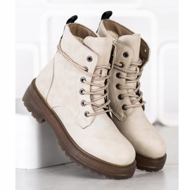 SHELOVET Beige Trappers Eco -nahkaa 1