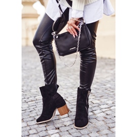 MSMG Naisten saappaat kantapäässä Mokkanahka Musta Anabelle 2