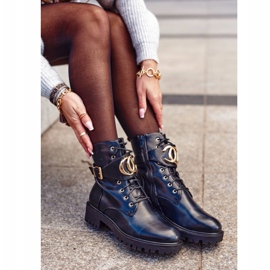 PS1 Naisten Saappaat Nauhatyöntekijät Musta Kulta 2