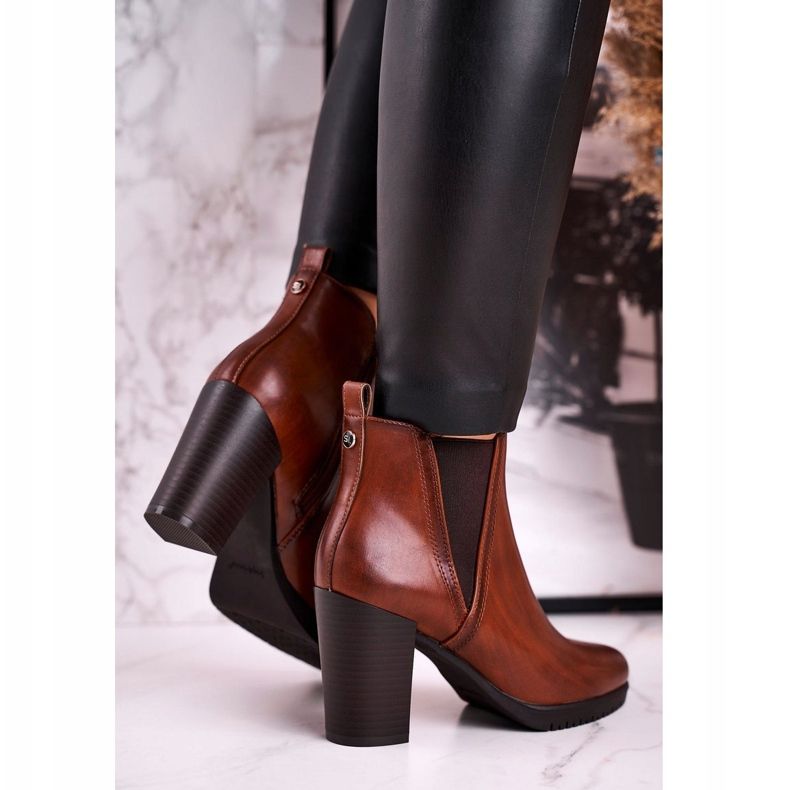 Lämmin saappaat kantapäässä Sergio Leone Brown BT311 ruskea 1