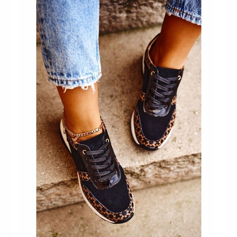 S.Barski Naisten urheilukengät Tennarit Musta Valkoinen Metronus beige kultainen 3