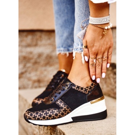 S.Barski Naisten urheilukengät Tennarit Musta Valkoinen Metronus beige kultainen 1