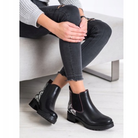 SHELOVET Mukavat Snake Print -kengät valkoinen musta 1