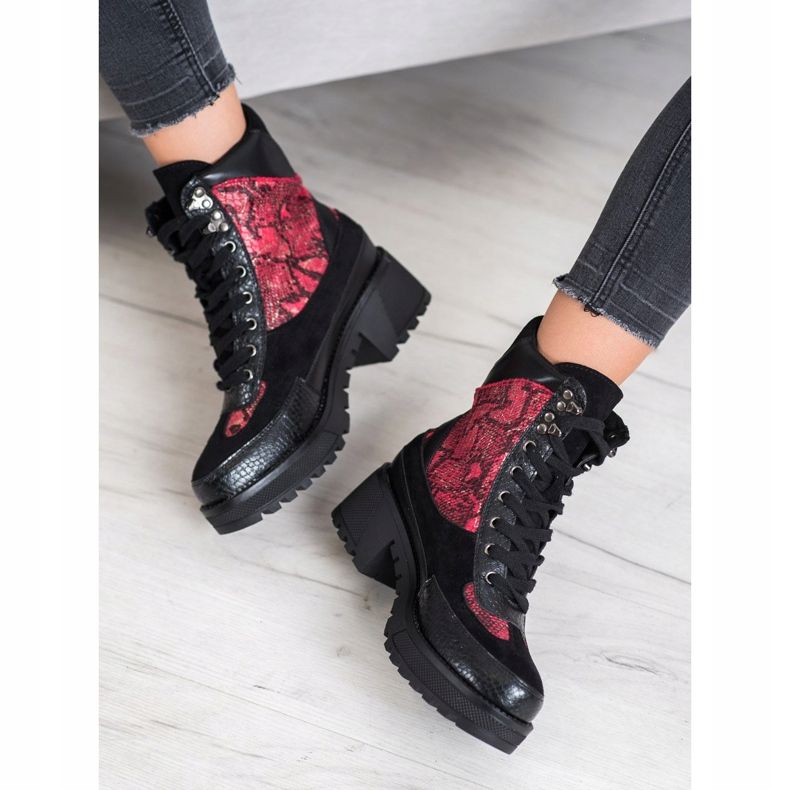 Groto Gogo Rock -työntekijät napa -alueella musta punainen 1