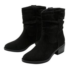 Mustat mokkaeristetyt Fyrelnet -cowboy -saappaat 2