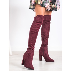 Sweet Shoes Korkeat saappaat Spitzissä punainen 1