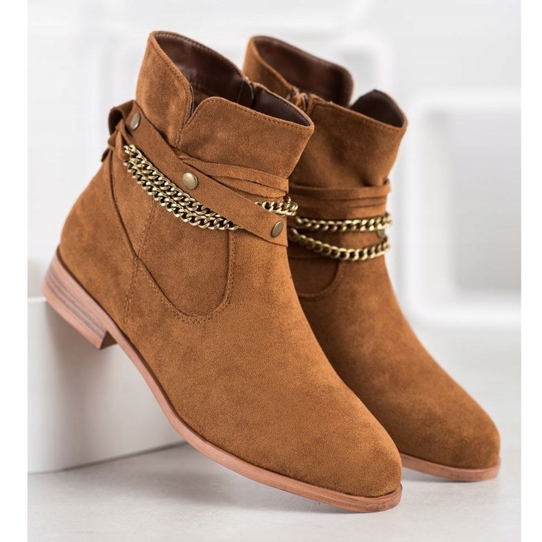 Cm Paris Lehmätytöt koristeellisella ketjulla ruskea 1