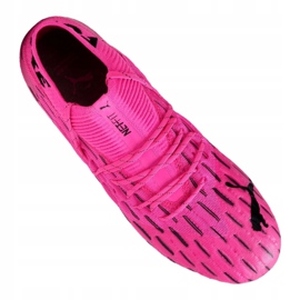 Puma Future 6.1 Netfit Fg / Ag M 106179-03 jalkapallokengät pinkki, musta vaaleanpunainen 2
