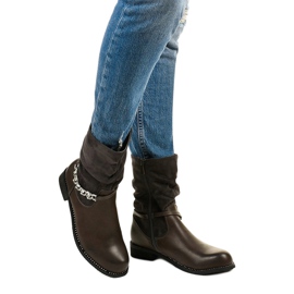 Harmaat litteät nilkkurit, joissa on Petgell -vetoketju 1