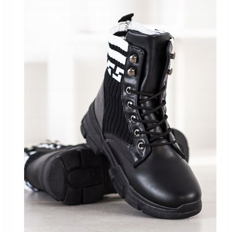 SHELOVET Lace-up-muotityöntekijät valkoinen musta 1