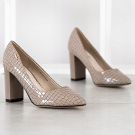 Goodin Tyylikkäät pumput pilarilla beige 1