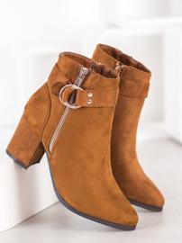 Balada Tyylikäs koristeellinen saapas ruskea 1