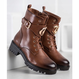 SHELOVET Työntekijät kultaisella koristeella ruskea 1