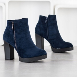 Small Swan Korkeakorkoiset saappaat laivastonsininen 1